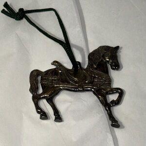 Reed & Barton Carousel Horse Silverplate Annual Christmas Ornament with Cord